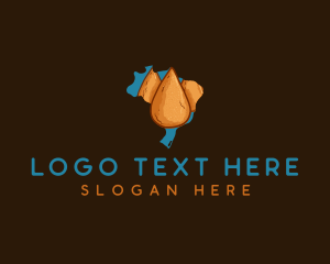 Snacks - Coxinha Brazil Food logo design