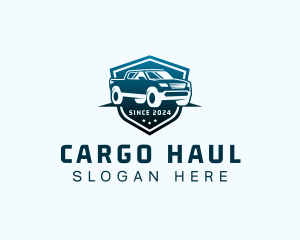 Pickup Hauling Car logo design