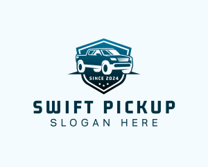 Pickup - Pickup Hauling Car logo design