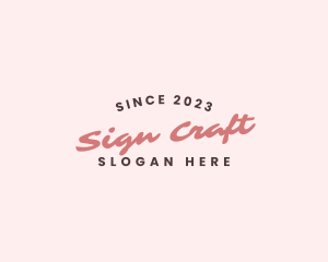 Craft Business Wordmark logo design