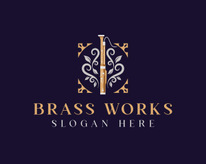 Bassoon Musical Instrument logo design