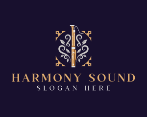 Bassoon Musical Instrument logo design