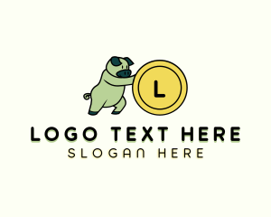 Loan - Savings Piggy Coin logo design
