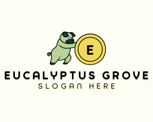 Savings Piggy Coin logo design