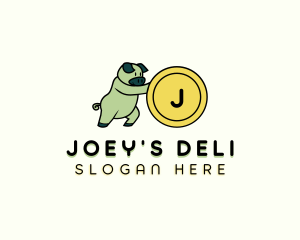 Savings Piggy Coin logo design