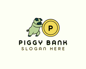 Savings Piggy Coin logo design