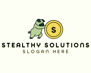 Savings Piggy Coin logo design