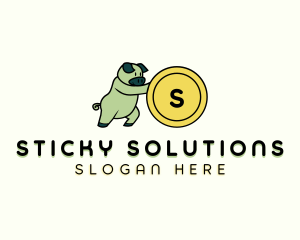 Savings Piggy Coin logo design