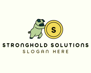 Savings Piggy Coin logo design