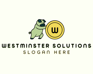 Savings Piggy Coin logo design