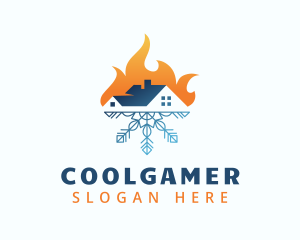 Sustainability - Hot Cold Temperature logo design