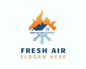 Hot Cold Temperature logo design