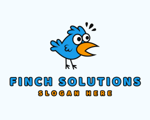 Finch - Bird Cartoon Character logo design