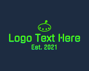 Neon Green - Intergalactic Alien UFO logo design