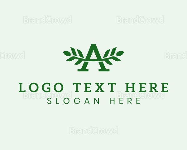 Gardening Leaf Letter A Logo