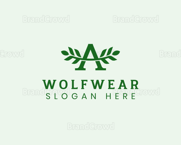 Natural Leaf Letter A Logo