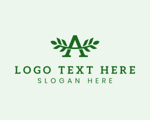 Gardening Leaf Letter A Logo