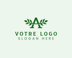 Natural Leaf Letter A Logo