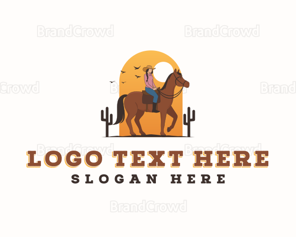 Cowgirl Rodeo Ranch Logo