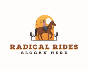 Cowgirl Rodeo Ranch logo design