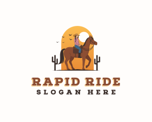 Cowgirl Rodeo Ranch logo design