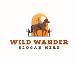 Cowgirl Rodeo Ranch logo design