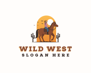 Cowgirl Rodeo Ranch logo design