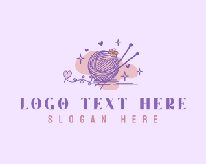 Yarn Ball Knitting Logo