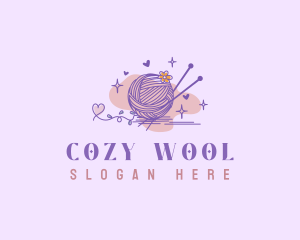 Yarn Ball Knitting logo design