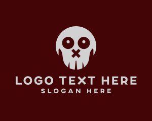 Horror - Mad Robot Skull logo design