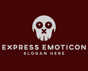 Emoticon - Mad Robot Skull logo design