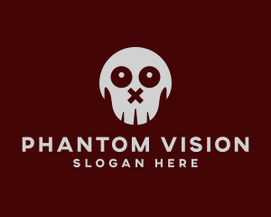 Phantom - Mad Robot Skull logo design