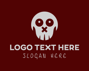 Thriller - Mad Robot Skull logo design