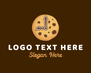 Dessert - Cookie Biscuit Clock logo design