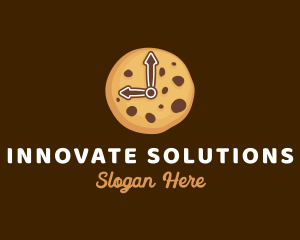 Dessert - Cookie Biscuit Clock logo design