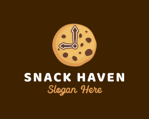 Cookie Biscuit Clock logo design