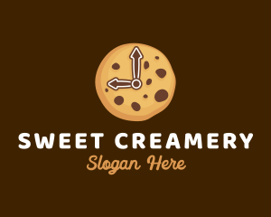 Cookie Biscuit Clock logo design