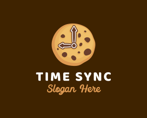 Cookie Biscuit Clock logo design