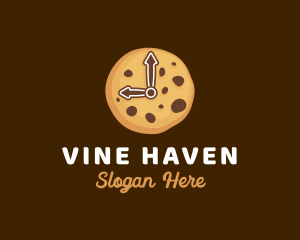 Cookie Biscuit Clock logo design