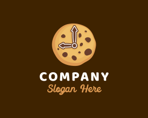 Baker - Cookie Biscuit Clock logo design