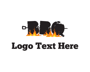 Stick - Barbecue Grill Letter BBQ logo design