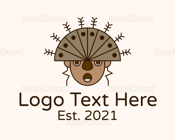 Ethnic Headdress Warrior Logo