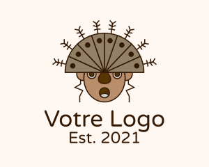 Civilization - Ethnic Headdress Warrior logo design