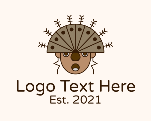 Tribe - Ethnic Headdress Warrior logo design