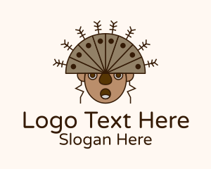 Ethnic Headdress Warrior Logo