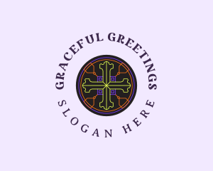 Christian - Sacred  Christian Cross logo design