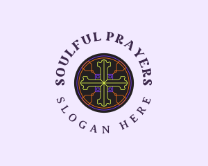 Sacred  Christian Cross logo design