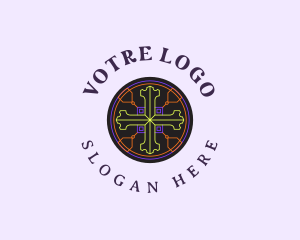 Catholic - Sacred  Christian Cross logo design