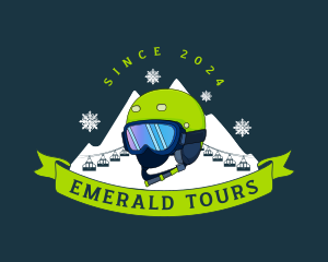 Ski Headgear Helmet logo design