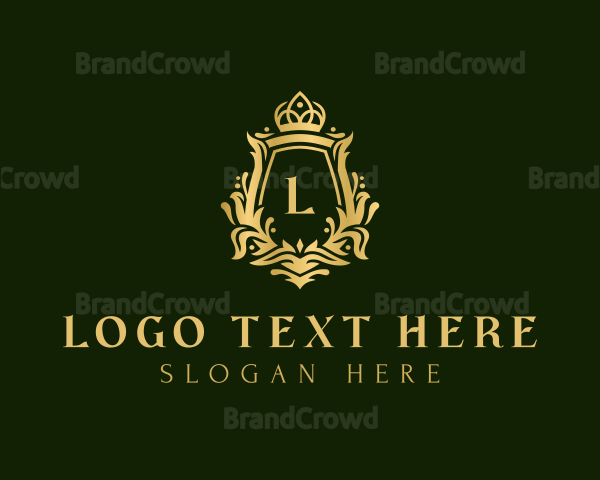 Luxury Crown Shield Lettermark Logo